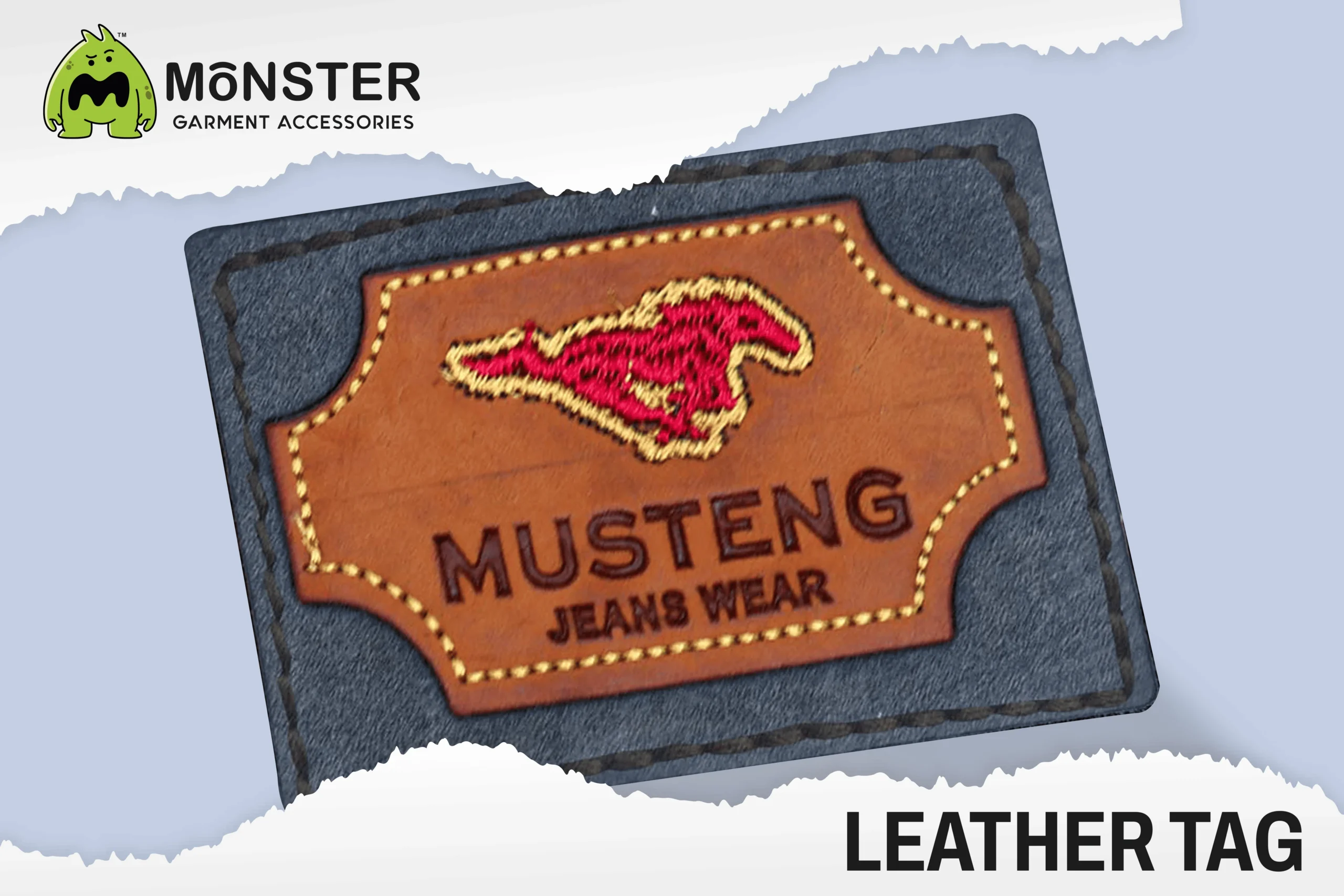 Washed Leather Label